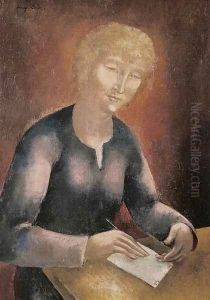 Woman Writing a Letter by Eugene Zak