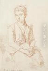 A Seated Young Woman by Francois-Andre Vincent