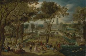 An Elaborate Fete On The Grounds Of A Chteau