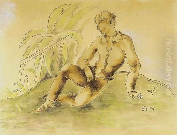 Resting Boy - view 1