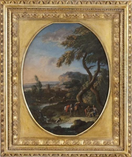 Paesaggio Con Contadini E Armenti - view 1