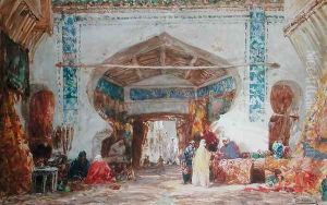 Bazaar in Constantinople by Felix Ziem