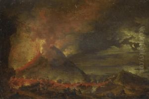 Vue Du Vesuve En Eruption by Pierre-Jacques Volaire
