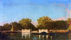 A Gondola at the Jardin Francais, Venice
