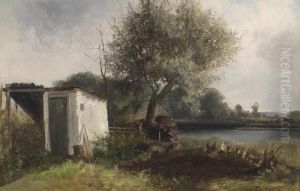 By The Lakeside by Ludwig Gustav Voltz