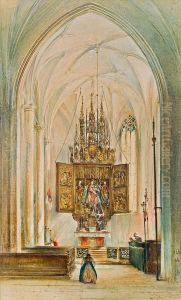 Flugelaltar Von Hallstatt by Rudolf Ritter von Alt