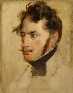 Portrait Study Of A Young Man by Friedrich Ritter von Amerling