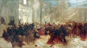 Szkic Kompozycji Historycznej by Jozef Von Brandt
