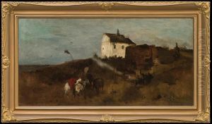Cossacks Camp. Evening by Jozef Von Brandt