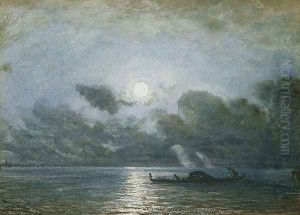 Venice by Moonlight by Felix Ziem