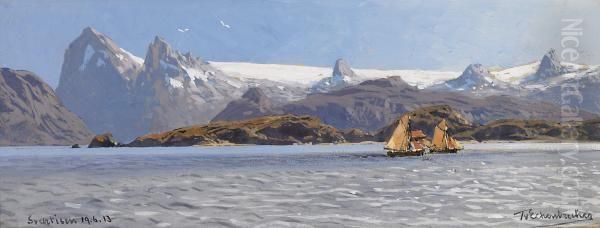 Svartisen. Summer Day By Norwegian Glaciers. - view 1