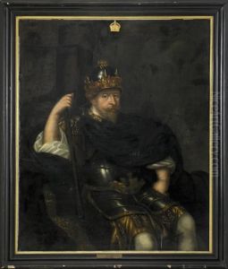 Portratt Av Kung Gustav Ii Adolf
Som Triumfator Kladd I Rustning Med Forgylld Dekor Av Rikslejonen Och
Vasakarven Samt Kronprydd Hjalm by David Klocker Von Ehrenstrahl