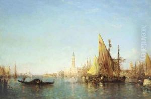 Topi dans le bassin, Venise by Felix Ziem