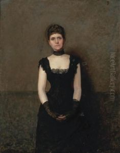 Portrait Of A Lady, Three-quarter-length, In An Evening Gown
