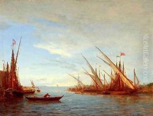 Bateaux sur le Bosphore by Felix Ziem