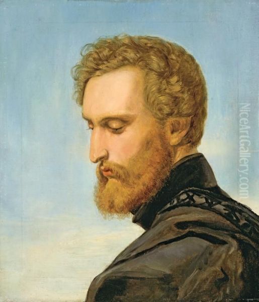 Bildnis Des Malers Heinrich Heinlein Im Profil - view 1
