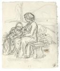 Frau Mit Kind by Hans von Marees