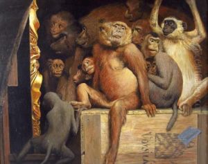 "monkeys As Judges Of Art" by Gabriel Cornelius Von Max