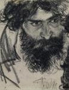 Kopf Eines Italieners by Adolph von Menzel
