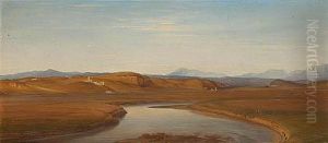 Paisaje Con Rio by Edward Jakob Von Steinle