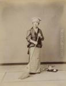 Geisha With Broom