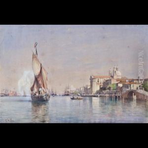 Barche Nel Canale Della Giudecca