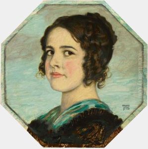 Portrait Of Mary, Daughter Of The Artist by Franz von Stuck