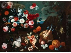 Grosses Blumen-, Fruchte- Und Jagdstilleben Grosses Blumen-, Fruchte- Und Jagdstilleben