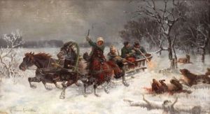Dangerous Ride by Alfred Wierusz-Kowalski