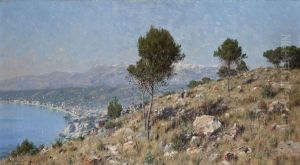 Vue Du Mont Boron, Nice by Johan Peter Von Wildenradt