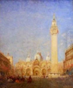 Piazza San Marco Venice by Felix Ziem
