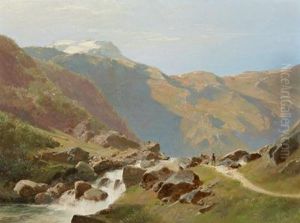 Wanderer Im Gebirge