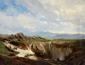 Italienische Landschaft by Leopold Heinrich Voscher