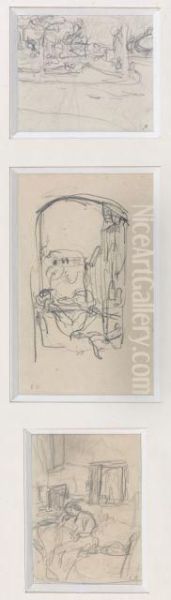 Paysage Urbain - Scene Devant La Fenetre - Femme Accoudee Dans Un Canape - view 1