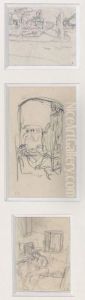Paysage Urbain - Scene Devant La Fenetre - Femme Accoudee Dans Un Canape by Jean-Edouard Vuillard