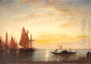 Sunrise over Venice by Felix Ziem