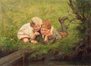 Childern By The Creek by Paul Wagner