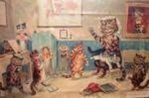The Naughty Puss by Louis Wain