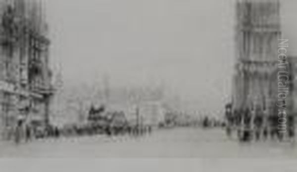 Trafalgar Square; Westminster Bridge - view 1