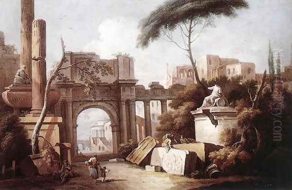 Ancient Ruins with a Great Arch and a Column 1735-40 - view 1
