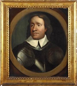 Portrait Of A Cromwellian Officer In Armour by Robert Walker