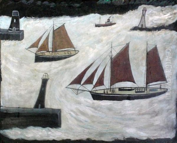 Shipping Entering Harbour - view 1