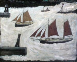 Shipping Entering Harbour by Alfred Wallis
