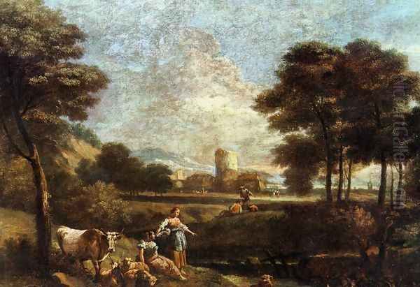 Landscape with Shepherds and Fishermen - view 1