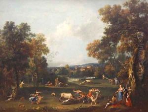 Hunt for the Bull, c.1732 by Giuseppe Zais