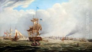 Schepen In De Haven Van Liverpool by Samuel Walters