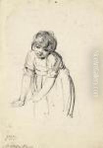 Study Of Matilda Ward As A Young Child by James Ward