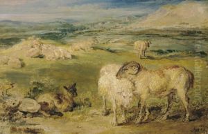 Sheep In A Pastoral Landscape Sheep In A Pastoral Landscape