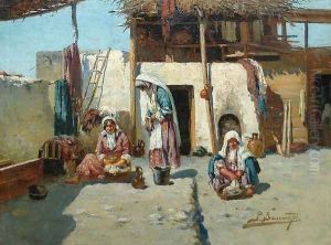 Women washing the linen by Richard Karlovich Zommer