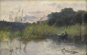 Sommarkvall Med Roende Kvinnor I Eka Sommarkvall Med Roende Kvinnor I Eka